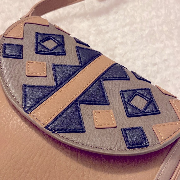 Tan Leather Boho Crossbody - Picture 2 of 8